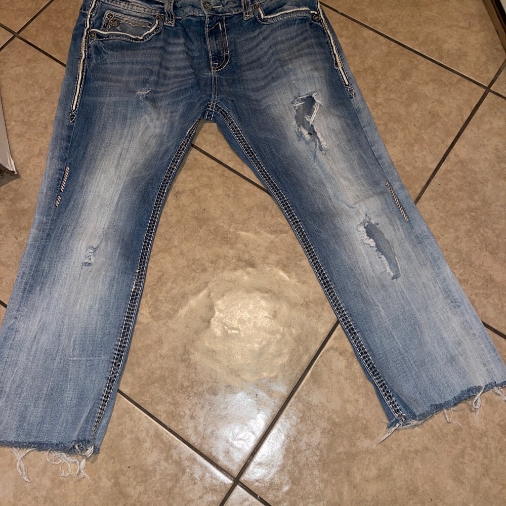 Men’s ROCK REVIVAL (OCEAN BOOT) Jeans. Size. (38) . 27” inseam